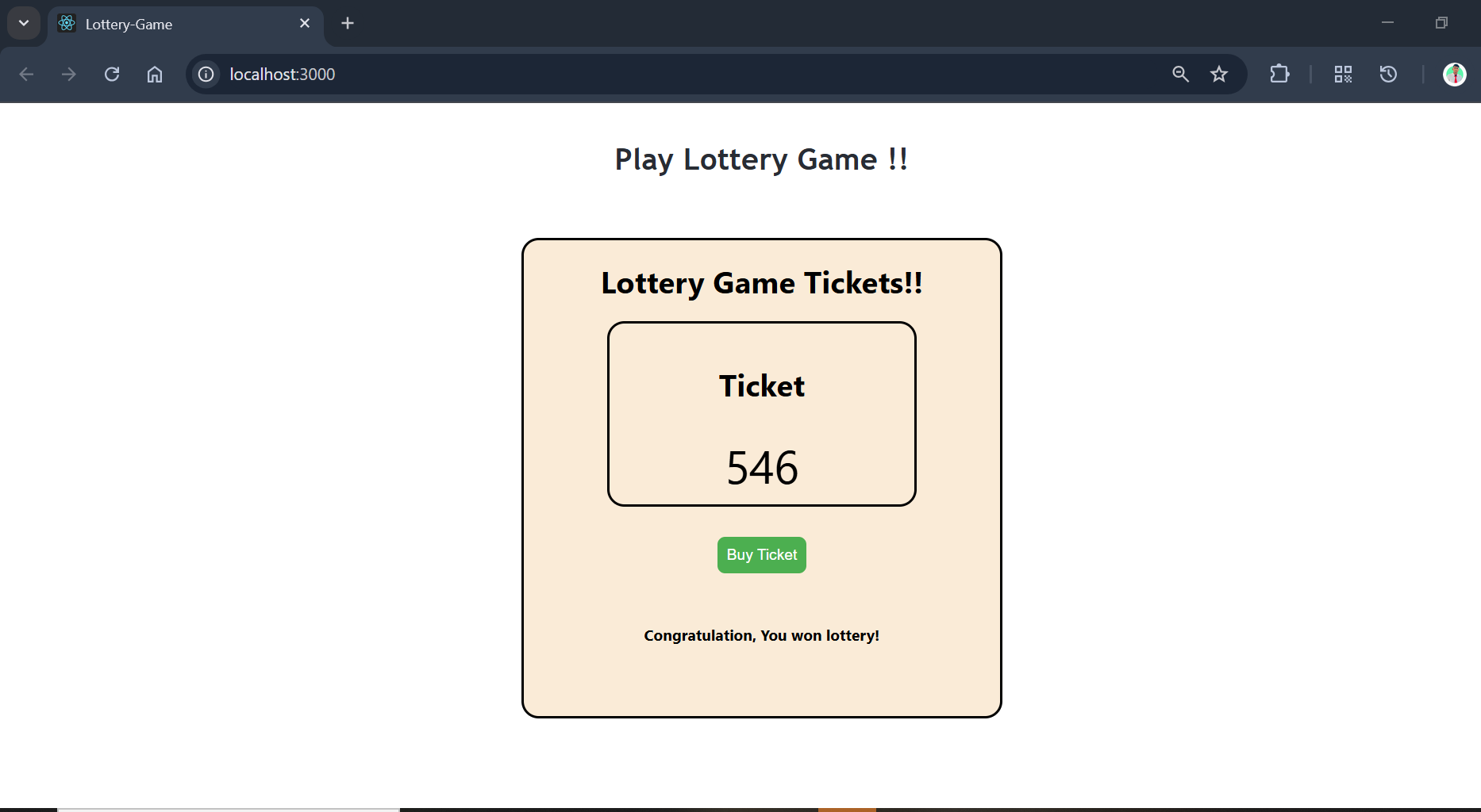 Lottery Game